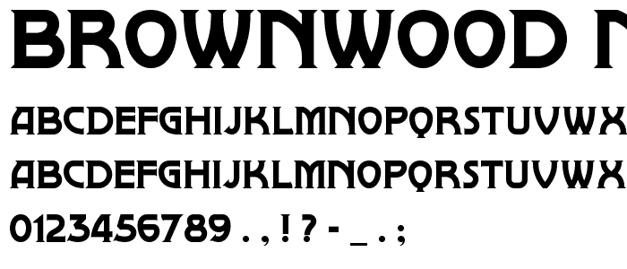 Brownwood NF font